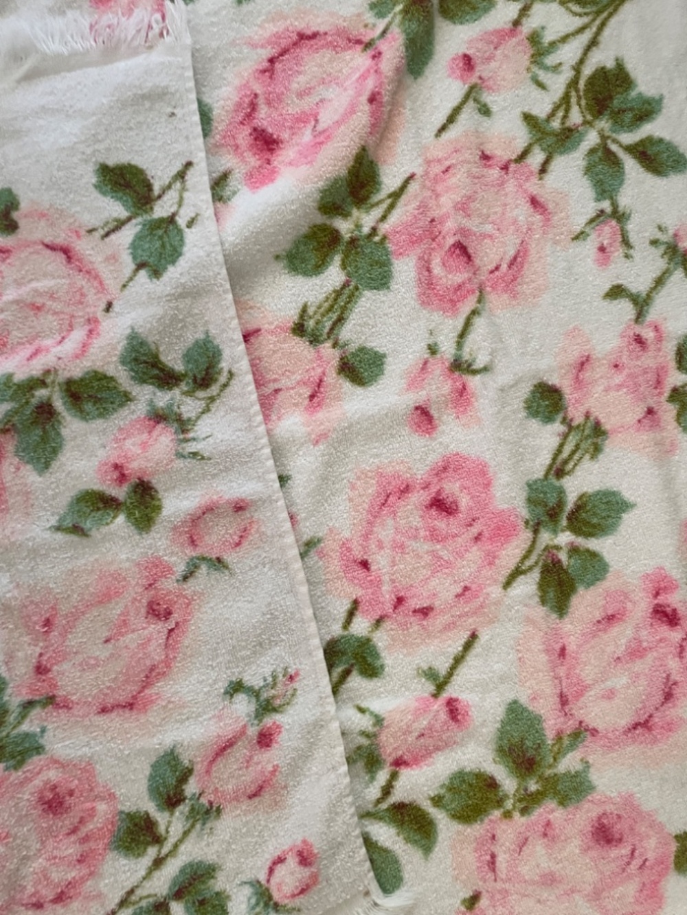 set of 2 vintage floral towels bath towel Cannon - Picture 2 of 5